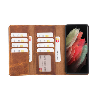 Santa Samsung Galaxy S21 Plus Leather Detachable Wallet Case