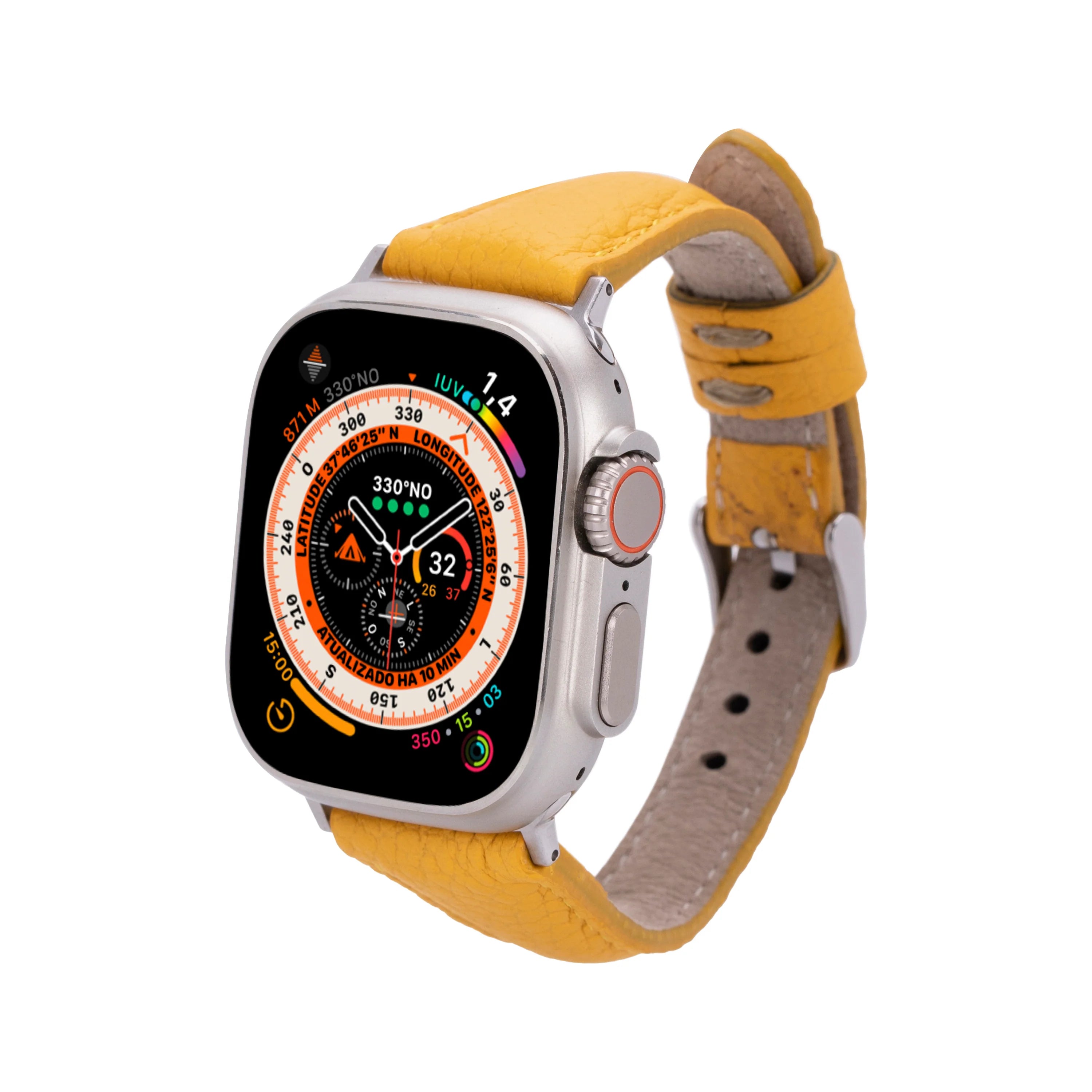 Leather Apple Watch Bands - Clasic Slim Style BRN7