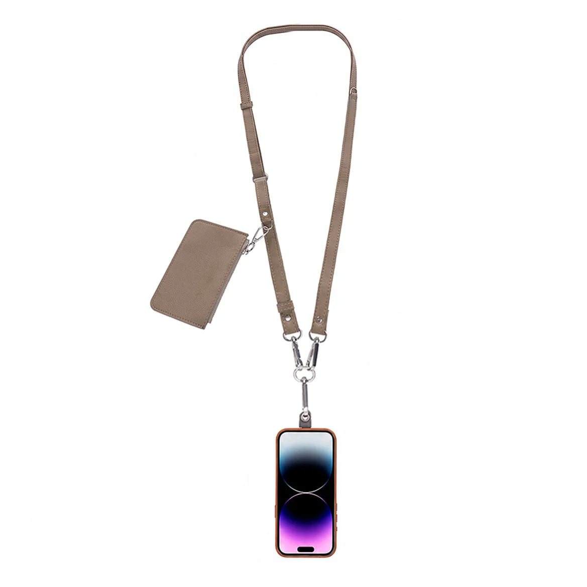 Flex Go Pu Leather Phone Strap & Wallet Set – Clip On Flex