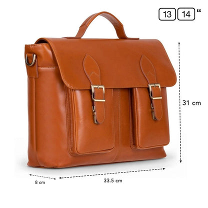 Olympus Leather Business Briefcase / Laptop Case