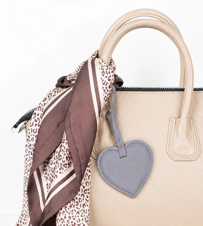 Heart Leather Bag Charm