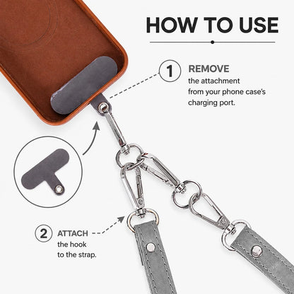 Flex Go Pu Leather Phone Strap & Wallet Set – Clip On Flex