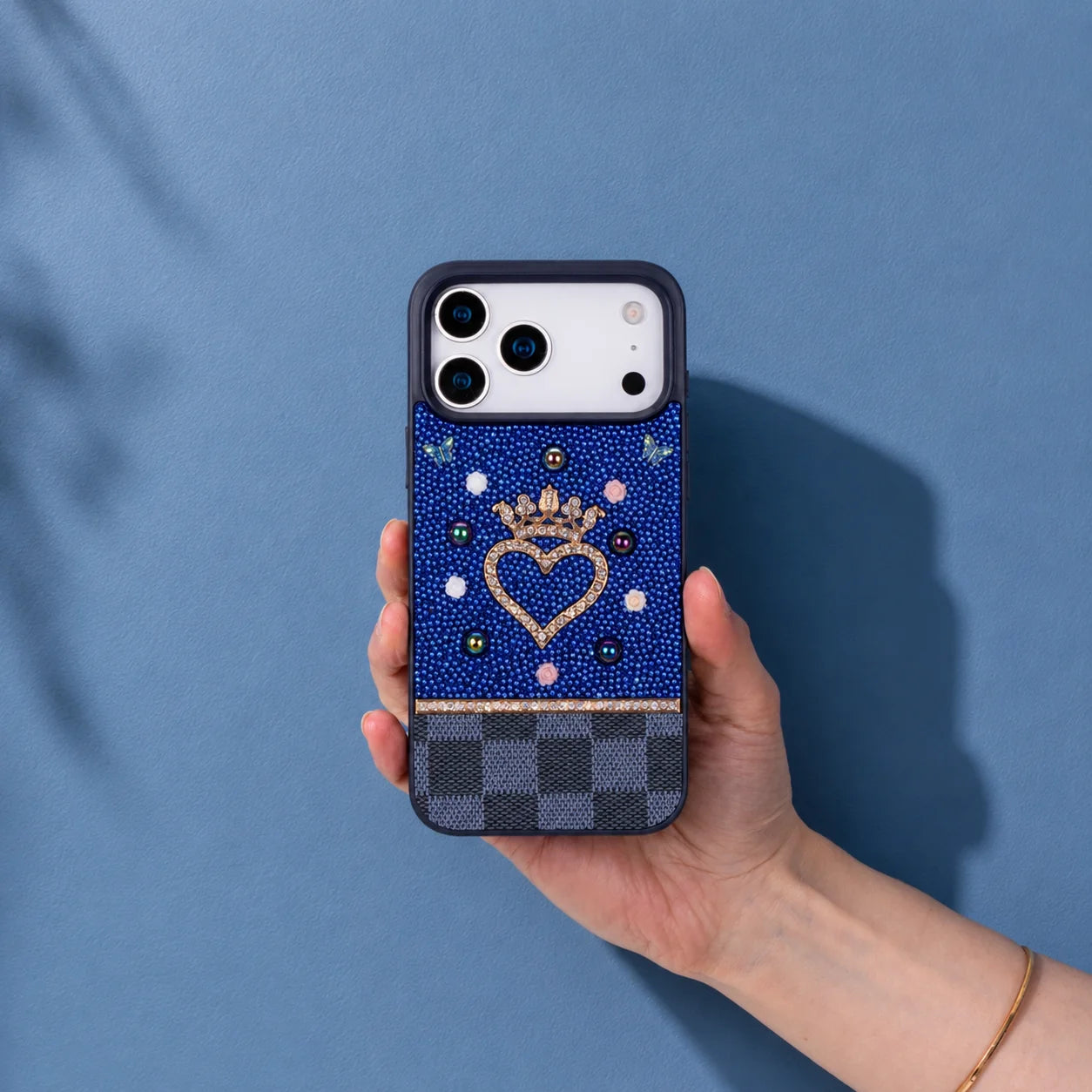 Vissel Heart Crystal Luxury Case For I Phone 17 Pro Max