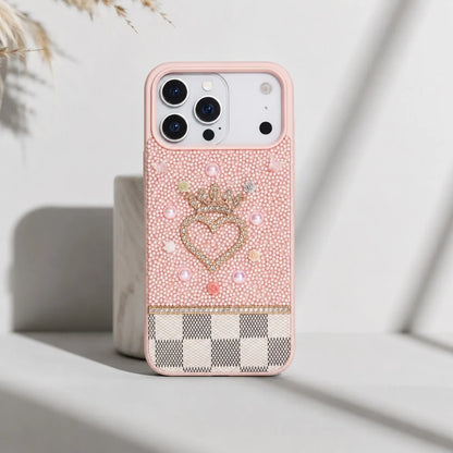 Vissel Heart Crystal Luxury Case For I Phone 17 Pro Max
