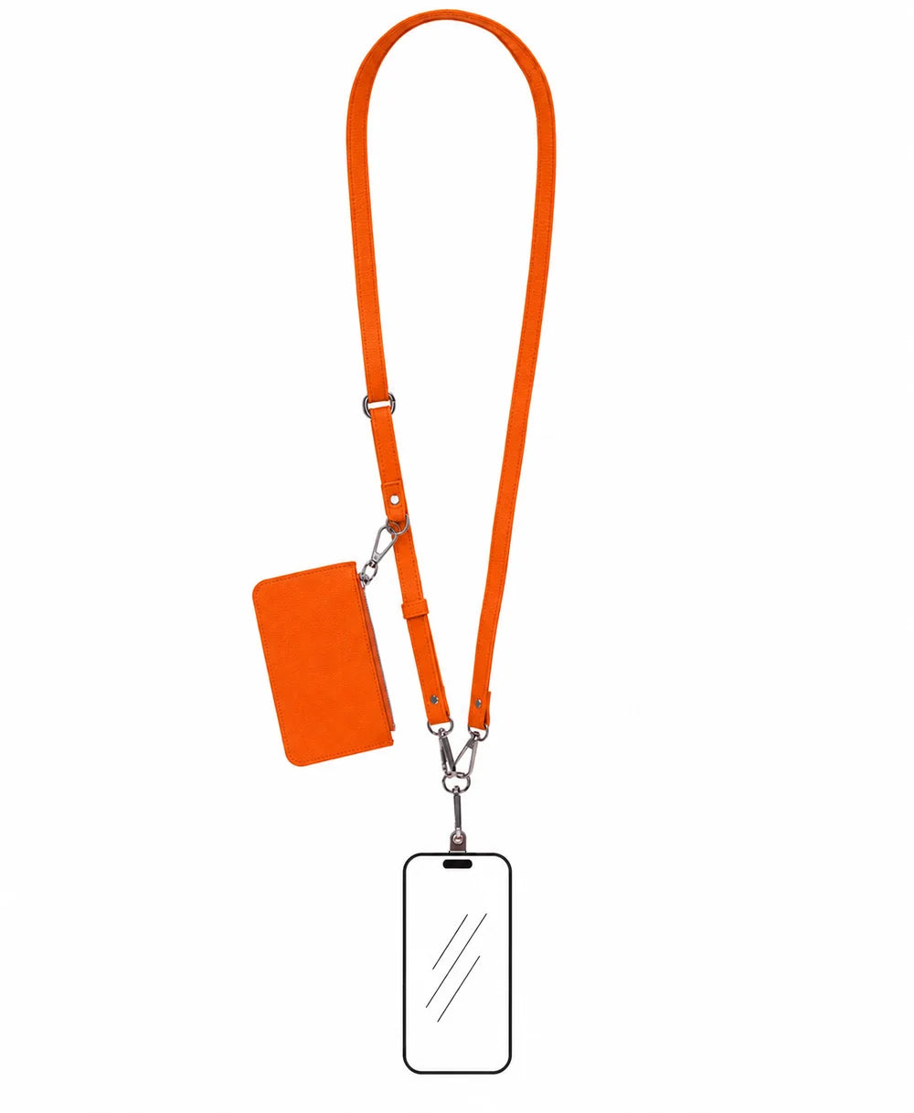 Flex Go Pu Leather Phone Strap & Wallet Set – Clip On Flex