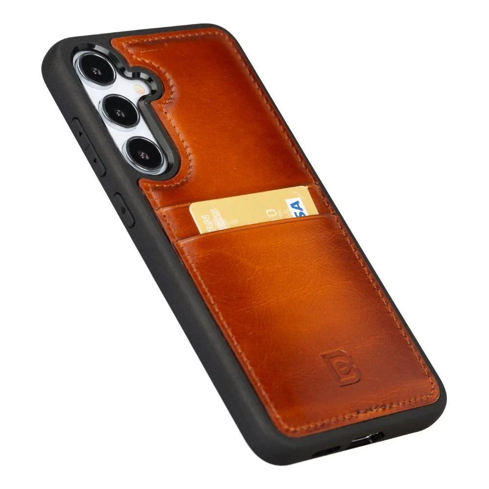 Flex Cover Leather Samsung Galaxy S25 Case With Card Holder