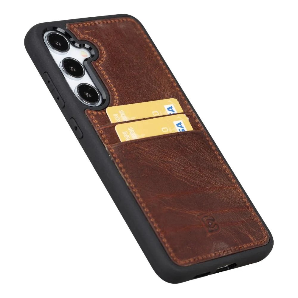 Flex Cover Leather Samsung Galaxy S25 Case With Card Holder