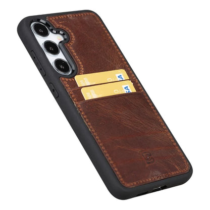 Flex Cover Leather Samsung Galaxy S25 Case With Card Holder
