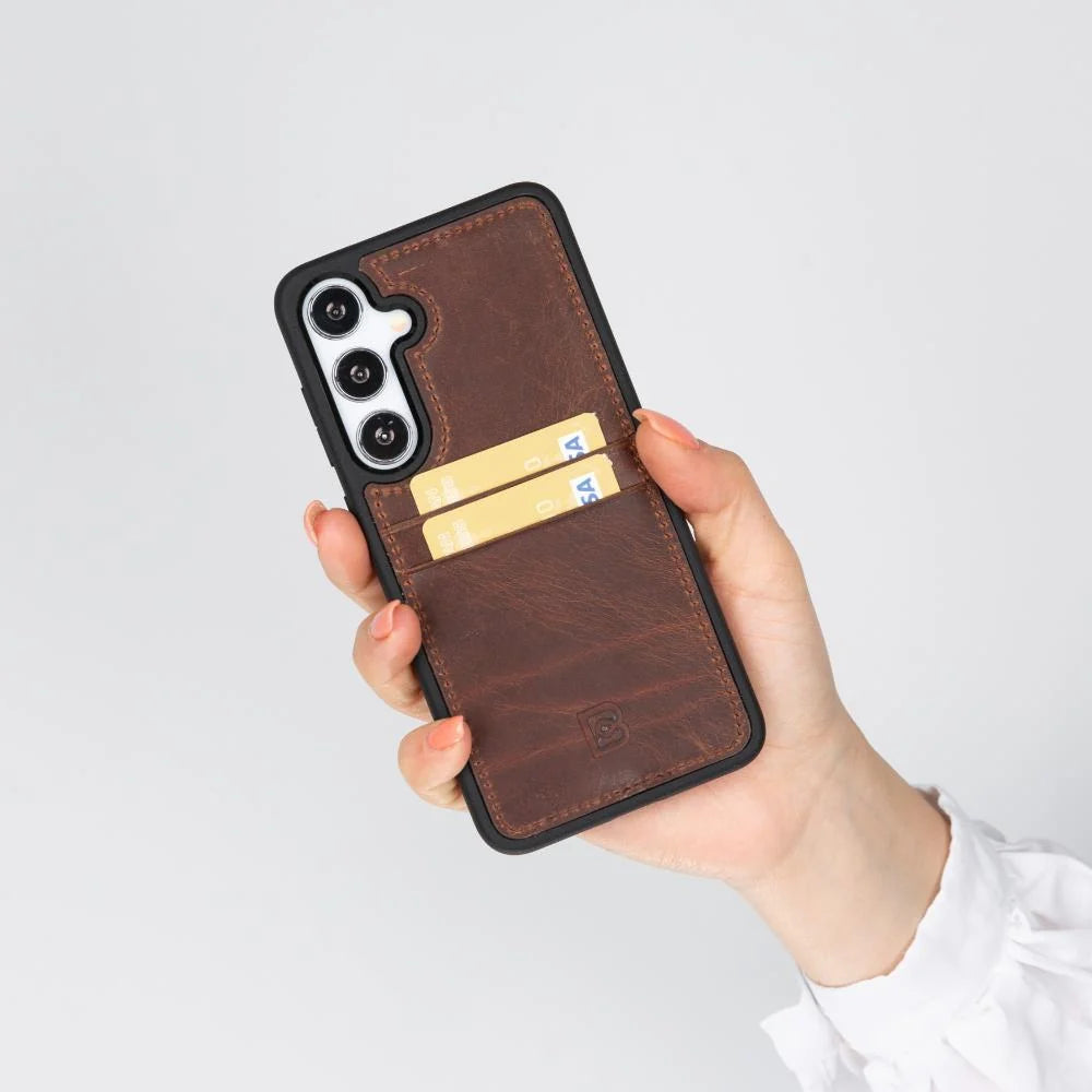 Flex Cover Leather Samsung Galaxy S25 Case With Card Holder