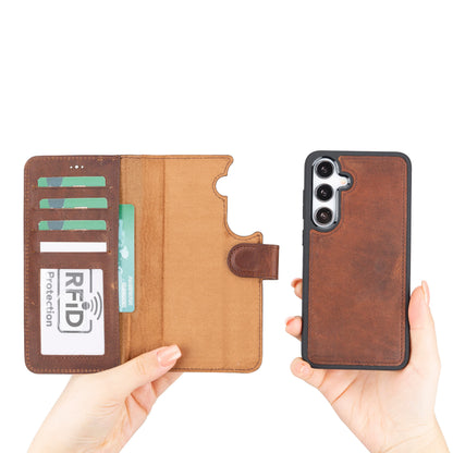 Magic Samsung Galaxy S24 Plus Leather Detachable Wallet Case