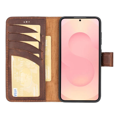 Magic Samsung Galaxy S25 Leather Detachable Wallet Case