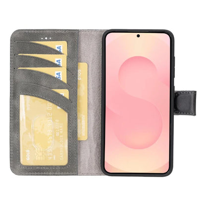 Magic Samsung Galaxy S25 Plus Leather Detachable Wallet Case