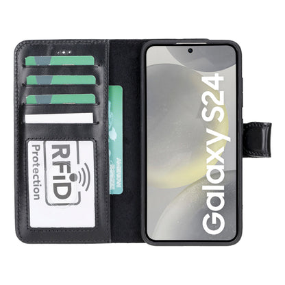 Magic Samsung Galaxy S24 Ultra Leather Detachable Wallet Case