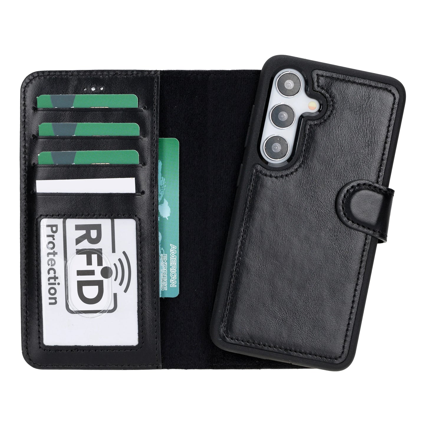 Magic Samsung Galaxy S24 Plus Leather Detachable Wallet Case