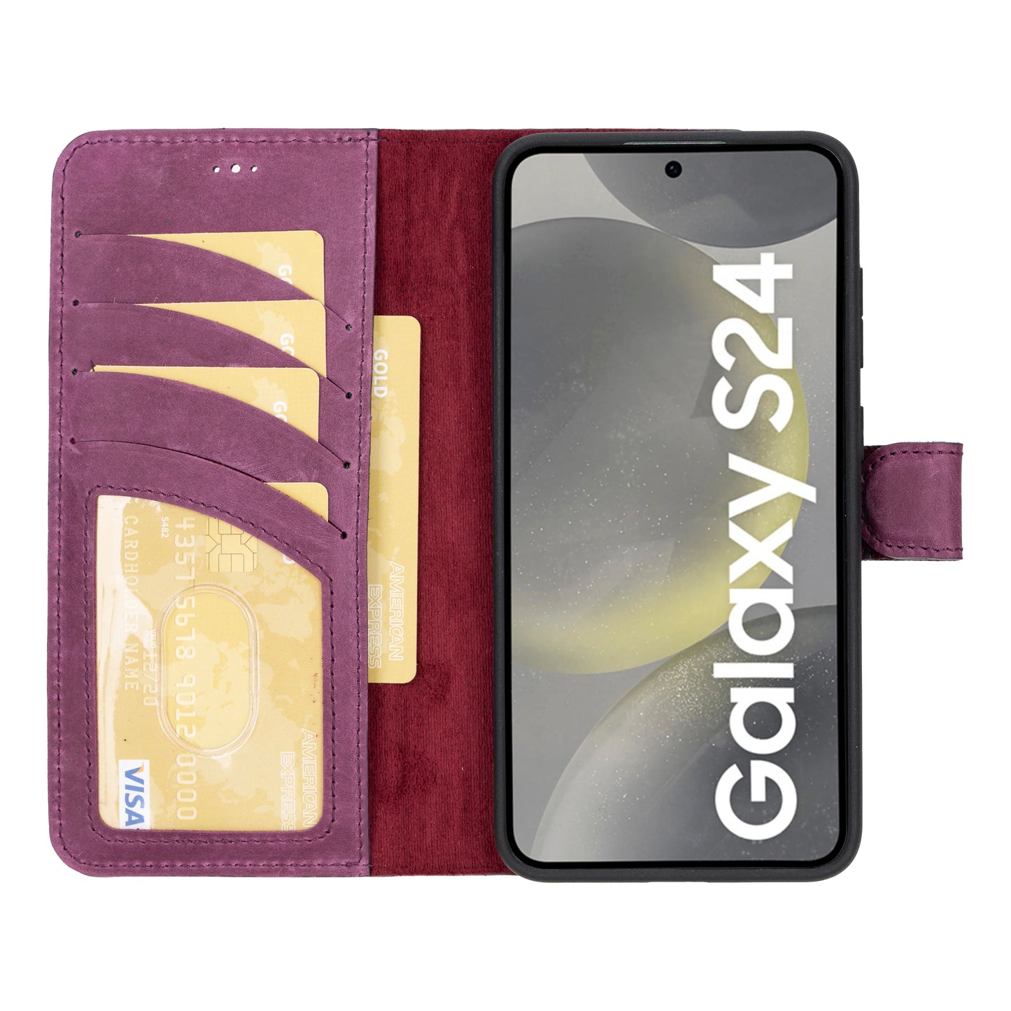 Magic Samsung Galaxy S24 Detachable Leather Wallet Case