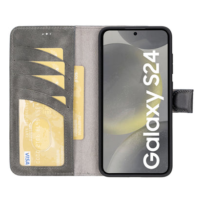 Magic Samsung Galaxy S24 Plus Detachable Leather Wallet Case
