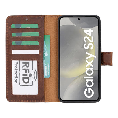 Magic Samsung Galaxy S24 Plus Leather Detachable Wallet Case