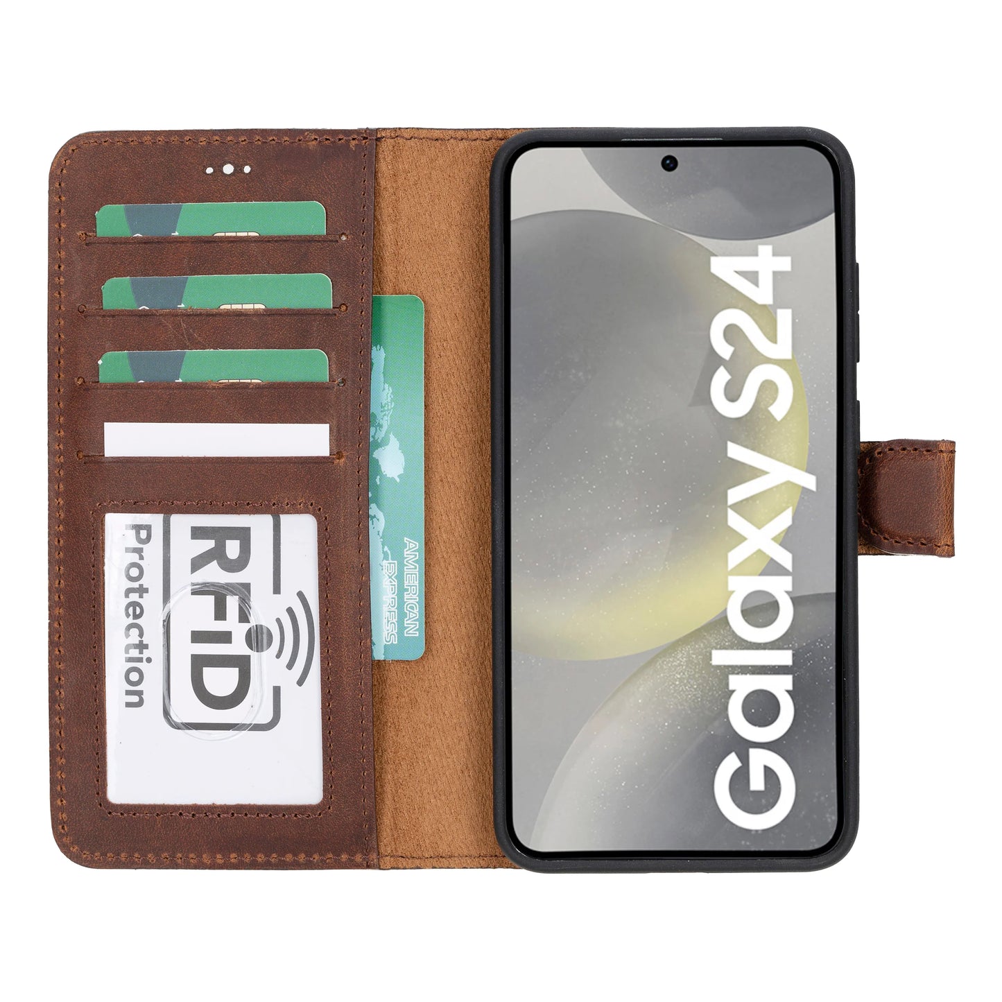 Magic Samsung Galaxy S24 Leather Detachable Wallet Case