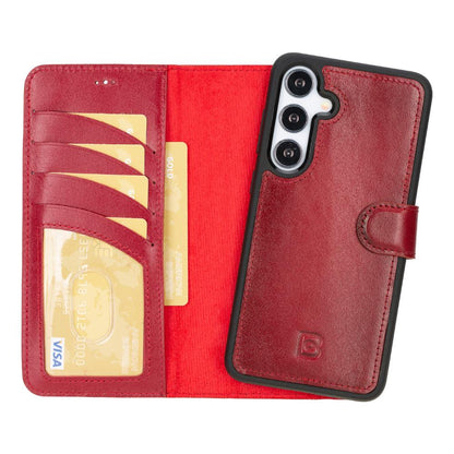 Magic Samsung Galaxy S25 Plus Leather Detachable Wallet Case