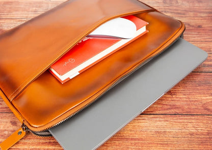 AWE Genuine Leather Sleeves Brown
