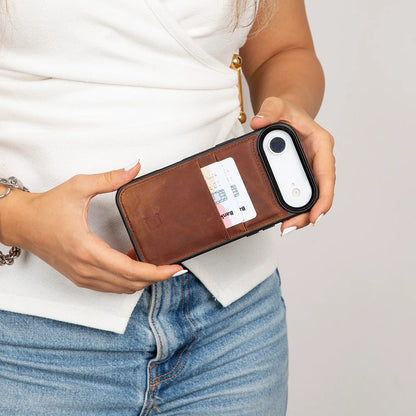 Flex Cover Leather I Phone 17 Air Case With Card Holder