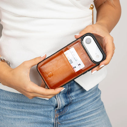 Flex Cover Leather I Phone 17 Air Case With Card Holder