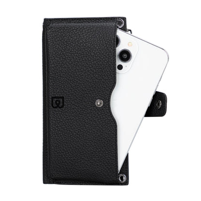 Nexora Strap Leather Crossbody Wallet