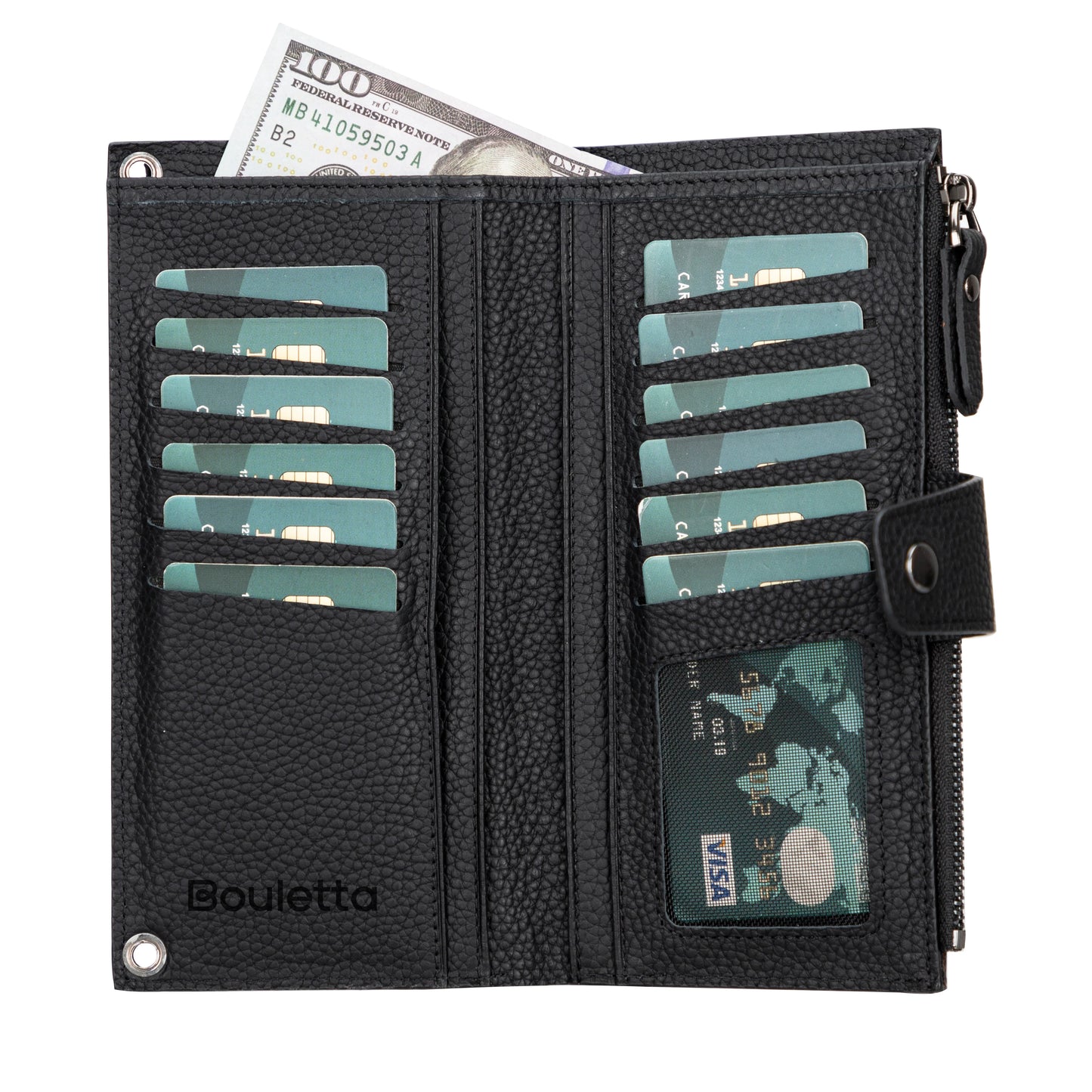 Nexora Strap Leather Crossbody Wallet