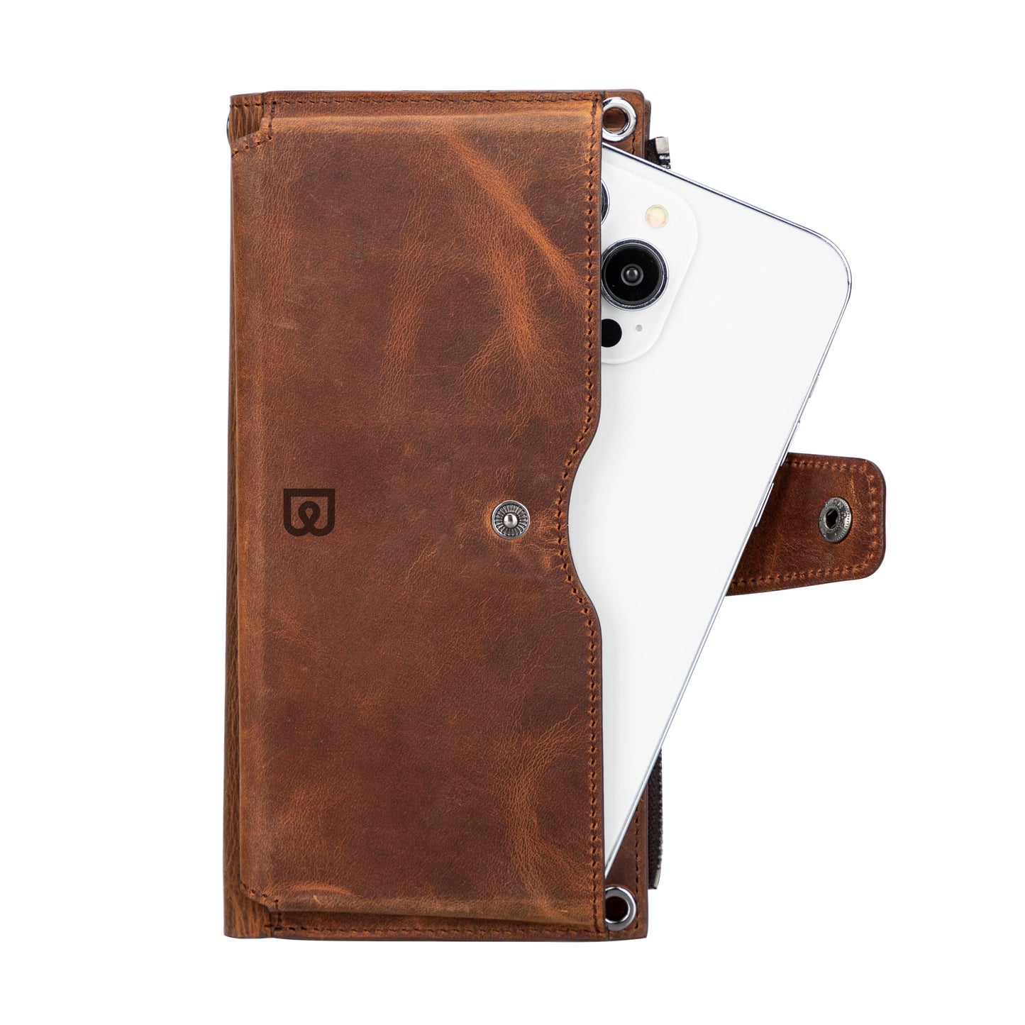 Nexora Strap Leather Crossbody Wallet