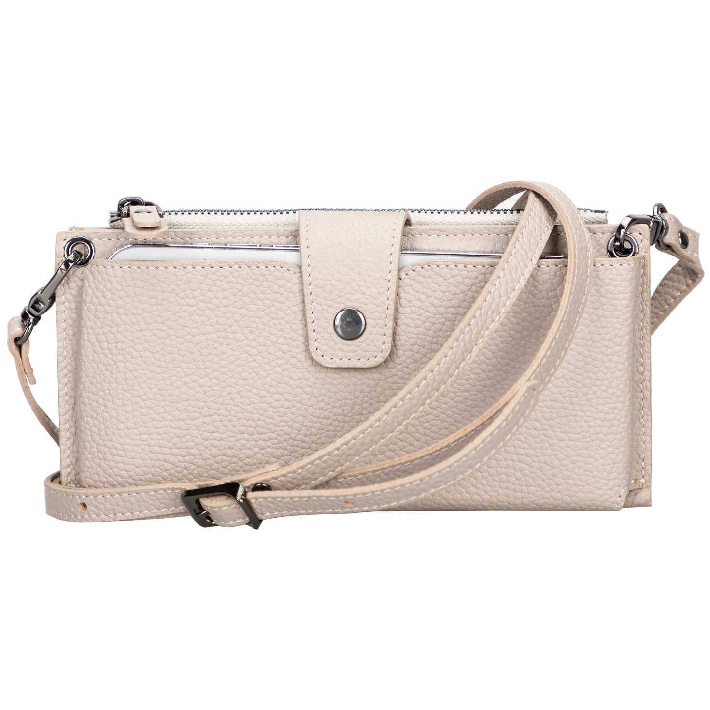 Nexora Strap Leather Crossbody Wallet
