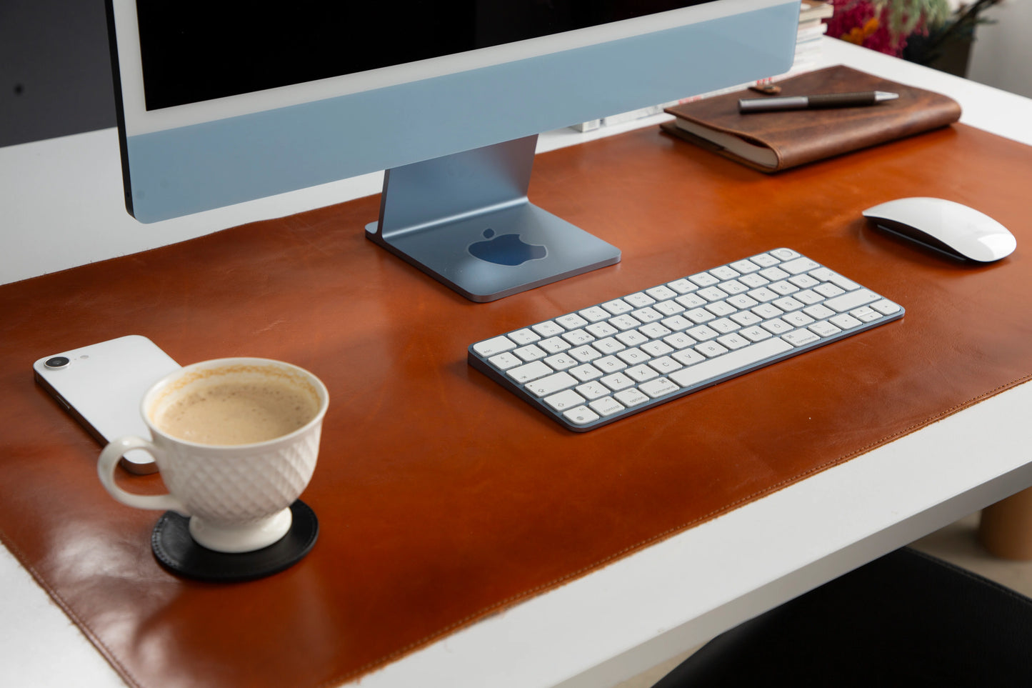 Single Layer Leather Desk Mat Large Size
