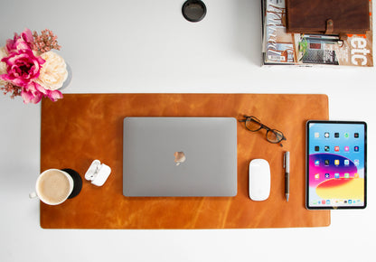 Single Layer Leather Desk Mat Medium Size