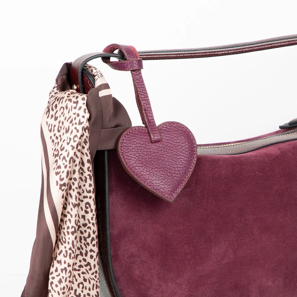 Heart Leather Bag Charm