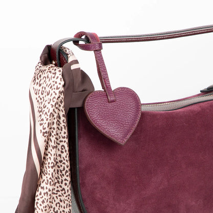 Heart Leather Bag Charm