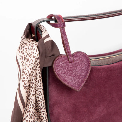 Heart Leather Bag Charm
