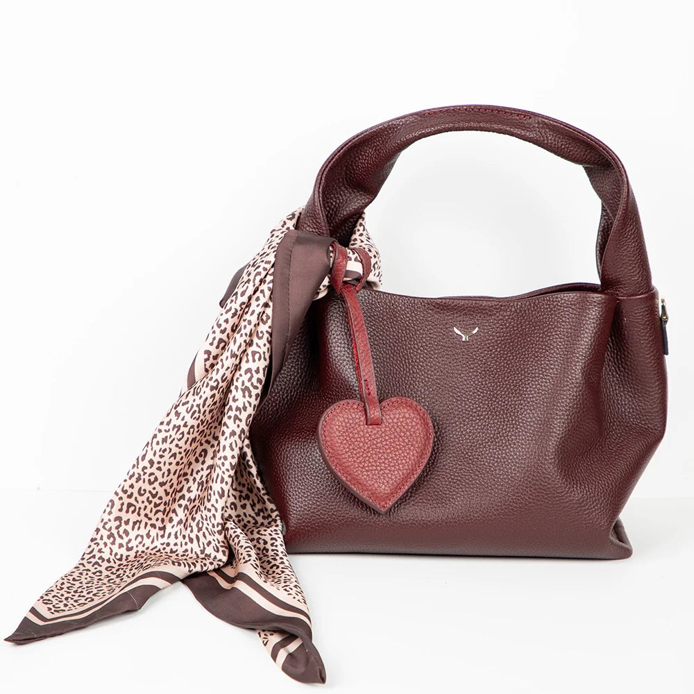 Heart Leather Bag Charm