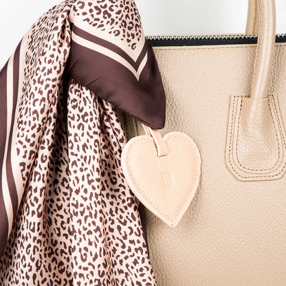 Heart Leather Bag Charm