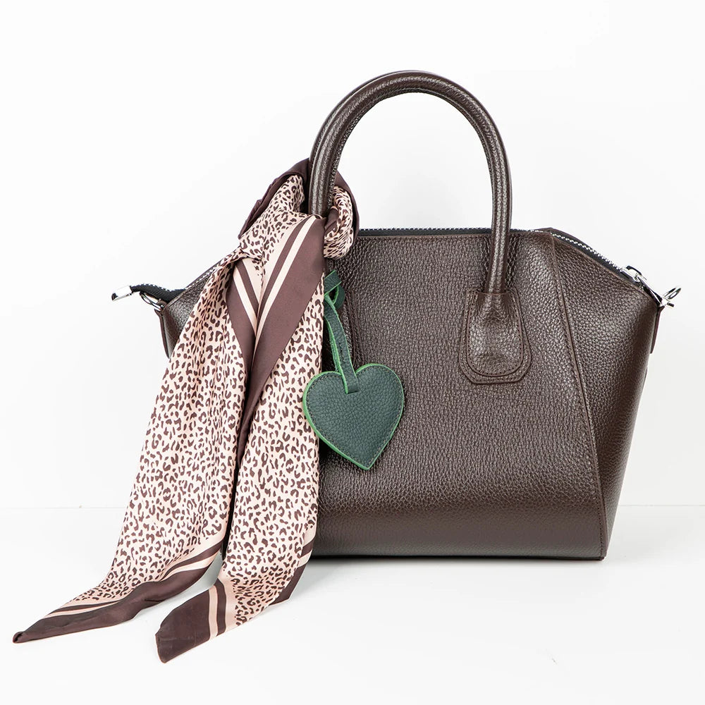Heart Leather Bag Charm