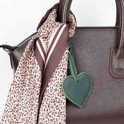 Heart Leather Bag Charm