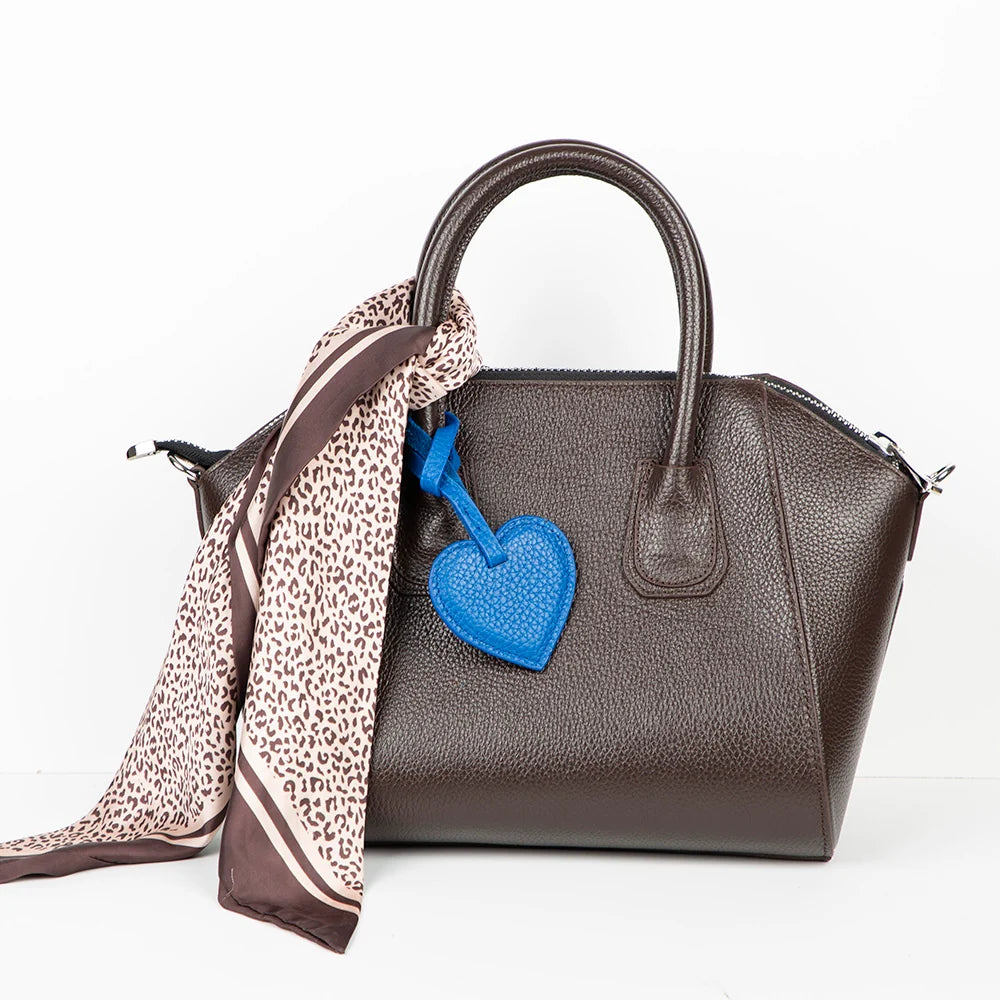 Heart Leather Bag Charm