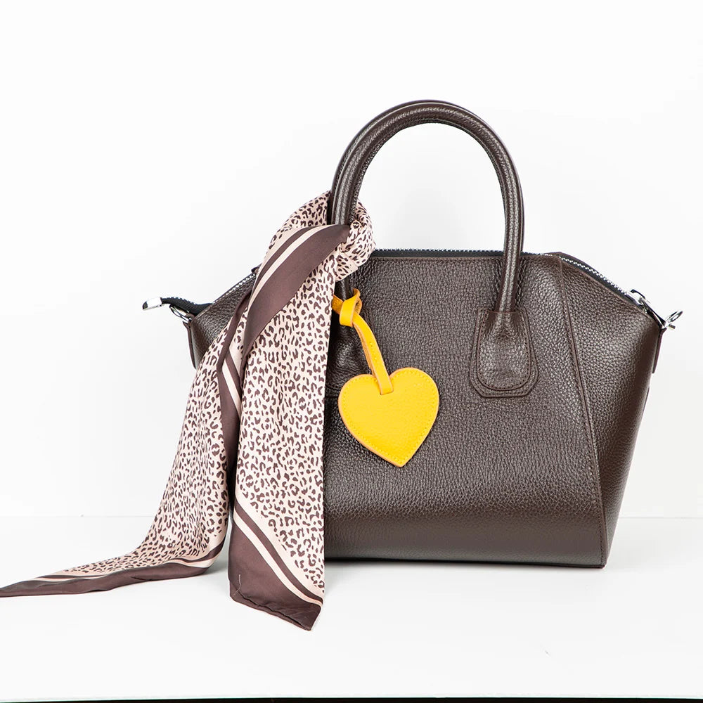 Heart Leather Bag Charm