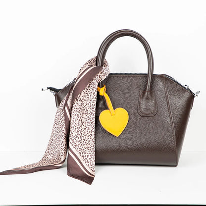 Heart Leather Bag Charm