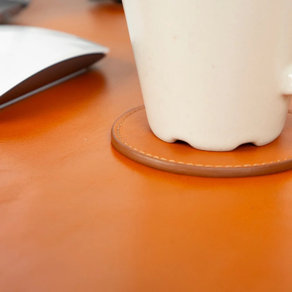 Lavion Leather Cup Coaster Set