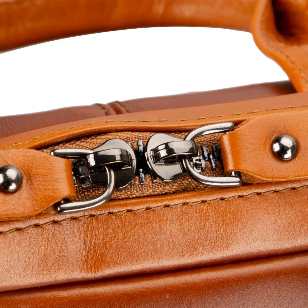Apollo Leather Business Briefcase / Laptop Case 16"