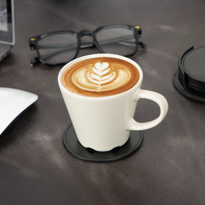 Divine Cup Leather Coaster Set