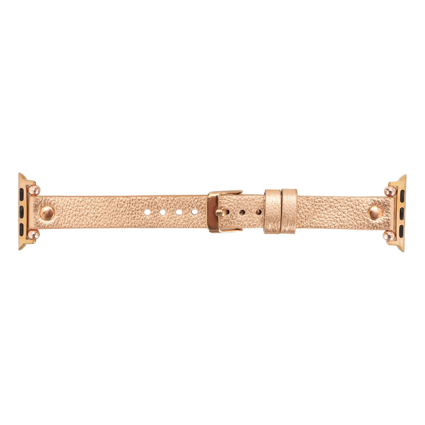 Leather Apple Watch Bands - Ferro Rose Gold Trok Style BRN7