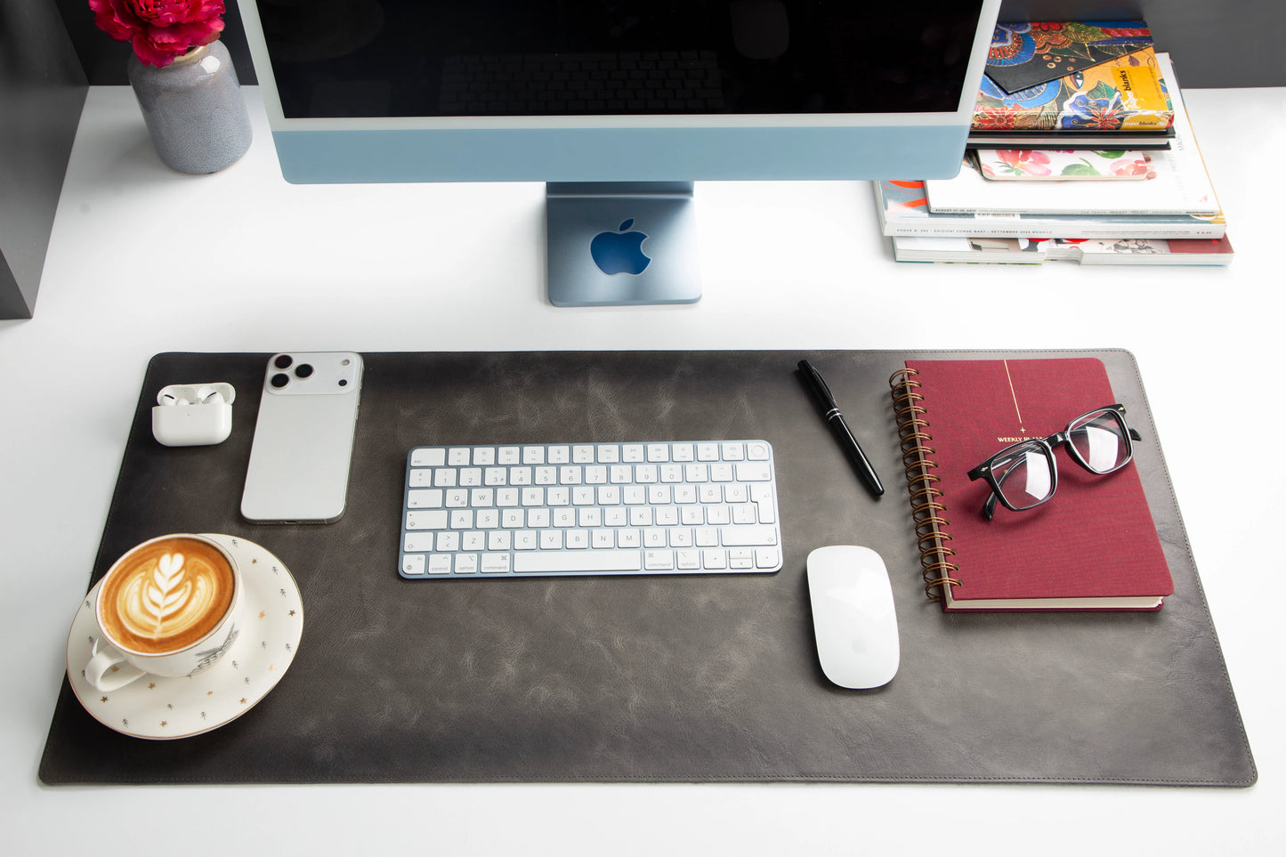 Single Layer Leather Desk Mat Medium Size