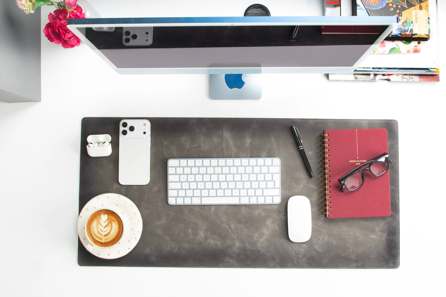 Single Layer Leather Desk Mat Medium Size