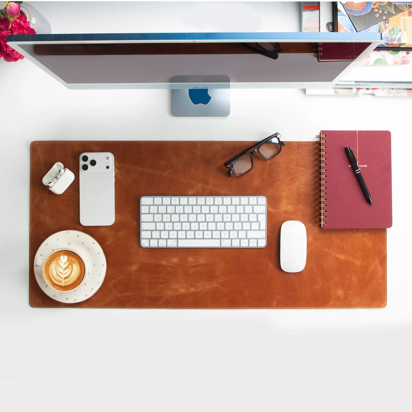 Single Layer Leather Desk Mat Medium Size