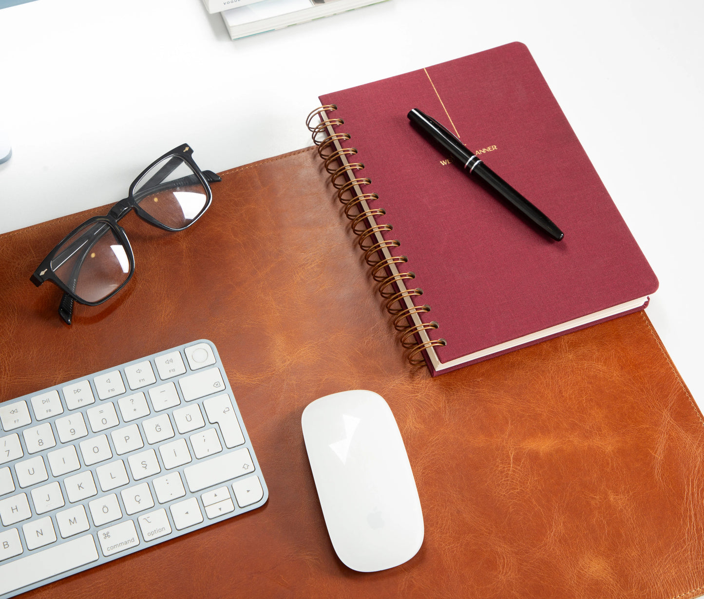 Single Layer Leather Desk Mat Medium Size
